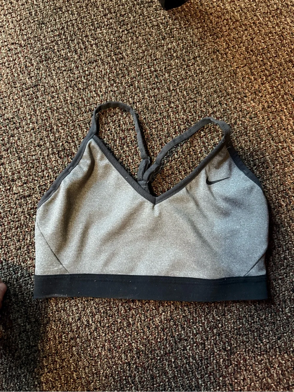 Nike Grey Sports Bra with Black Trim